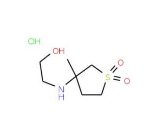 2-(3-Methyl-1,1-dioxo-tetrahydro-1lambda*6*-thiophen-3-ylamino)-ethanol hydrochloride - chemical structure image