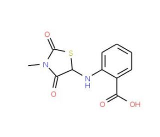 2-(3-Methyl-2,4-dioxo-thiazolidin-5-ylamino)-benzoic acid - chemical structure image