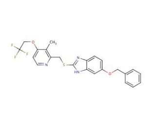 2-[[[3-Methyl-4-(2,2,2-trifluoroethoxy)-2-pyridyl]methyl]thio]-5-benzyloxy-1H-benzimidazole - chemical structure image