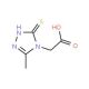 2-(3-methyl-5-thioxo-1H-1,2,4-triazol-4(5H)-yl)acetic acid (CAS 42047-33-6) - chemical structure image