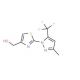 {2-[3-Methyl-5-(trifluoromethyl)-1H-pyrazol-1-yl]-1,3-thiazol-4-yl}methanol - chemical structure image