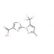 2-[3-Methyl-5-(trifluoromethyl)-1H-pyrazol-1-yl]-1,3-thiazole-4-carboxylic acid (CAS 449778-74-9) - chemical structure image
