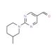 2-(3-Methyl-piperidin-1-yl)-pyrimidine-5-carbaldehyde - chemical structure image