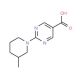 2-(3-Methyl-piperidin-1-yl)-pyrimidine-5-carboxylic acid - chemical structure image