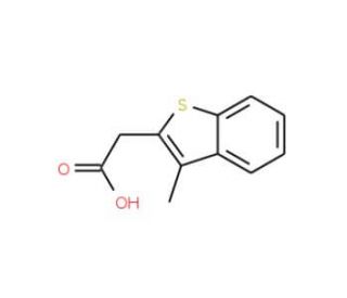 2-(3-methylbenzo[b]thiophen-2-yl)acetic acid (CAS 1505-52-8) - chemical structure image