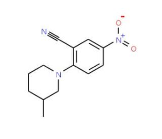 2-(3-Methylpiperidin-1-yl)-5-nitrobenzonitrile - chemical structure image