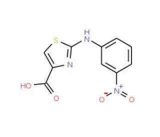 2-(3-Nitro-phenylamino)-thiazole-4-carboxylic acid - chemical structure image