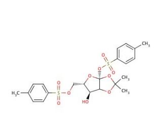 2,3-O-Isopropylidene-1,6-ditosyl-L-sorbose (CAS 2484-55-1) - chemical structure image
