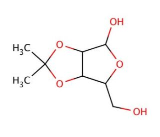 2,3-O-Isopropylidene-D-ribose (CAS 13199-25-2) - chemical structure image