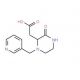 2-[3-Oxo-1-(3-pyridinylmethyl)-2-piperazinyl]-acetic acid - chemical structure image