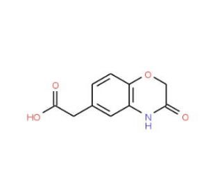 2-(3-Oxo-3,4-dihydro-2H-1,4-benzoxazin-6-yl)-acetic acid - chemical structure image