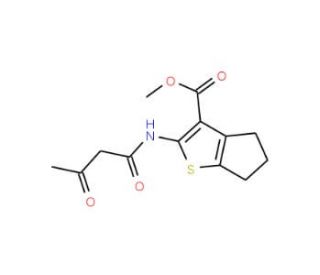 2-(3-Oxo-butyrylamino)-5,6-dihydro-4H-cyclopenta[b]thiophene-3-carboxylic acid methyl ester - chemical structure image
