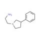 2-(3-Phenyl-pyrrolidin-1-yl)ethylamine (CAS 33304-29-9) - chemical structure image
