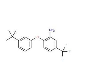 2-[3-(tert-Butyl)phenoxy]-5-(trifluoromethyl)-phenylamine - chemical structure image