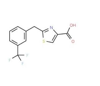 2-[3-(Trifluoromethyl)benzyl]-1,3-thiazole-4-carboxylic acid (CAS 478030-66-9) - chemical structure image