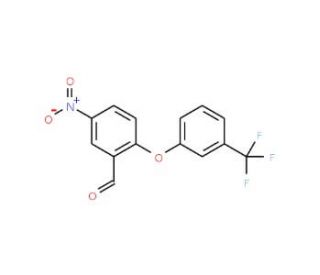 2-[3-(Trifluoromethyl)phenoxy]-5-nitrobenzaldehyde - chemical structure image