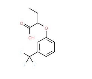 2-[3-(Trifluoromethyl)phenoxy]butanoic acid - chemical structure image