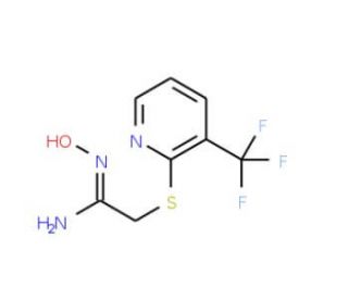 2-[3-(Trifluoromethyl)pyridin-2-ylthio]acetamide oxime (CAS 263762-04-5) - chemical structure image