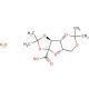(−)-2,3:4,6-Di-O-isopropylidene-2-keto-L-gulonic acid monohydrate (CAS 68539-16-2) - chemical structure image