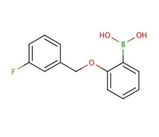 2-(3&prime;-Fluorobenzyloxy)phenylboronic acid (CAS 871126-24-8) - chemical structure image