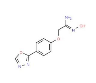 2-[4-(1,3,4-Oxadiazol-2-yl)phenoxy]acetamidoxime (CAS 258521-20-9) - chemical structure image