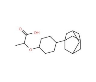2-[4-(1-adamantyl)phenoxy]propanoic acid - chemical structure image