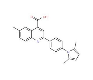 2-[4-(2,5-dimethyl-1H-pyrrol-1-yl)phenyl]-6-methylquinoline-4-carboxylic acid - chemical structure image