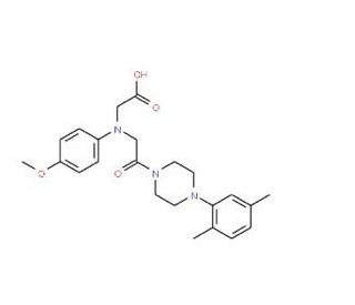 [{2-[4-(2,5-Dimethylphenyl)piperazin-1-yl]-2-oxoethyl}(4-methoxyphenyl)amino]acetic acid - chemical structure image