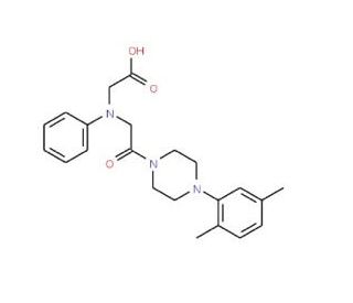 [{2-[4-(2,5-Dimethylphenyl)piperazin-1-yl]-2-oxoethyl}(phenyl)amino]acetic acid - chemical structure image