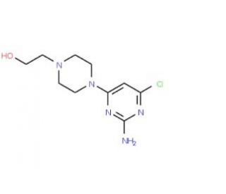 2-[4-(2-Amino-6-chloro-4-pyrimidinyl)piperazino]-1-ethanol - chemical structure image