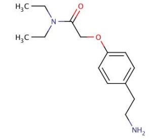 2-[4-(2-Amino-ethyl)phenoxy]-N,N-diethyl-acetamide (CAS 133025-92-0) - chemical structure image