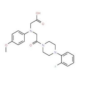 [{2-[4-(2-Fluorophenyl)piperazin-1-yl]-2-oxoethyl}(4-methoxyphenyl)amino]acetic acid - chemical structure image