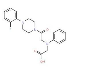 [{2-[4-(2-Fluorophenyl)piperazin-1-yl]-2-oxoethyl}(phenyl)amino]acetic acid - chemical structure image