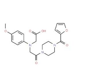 [{2-[4-(2-Furoyl)piperazin-1-yl]-2-oxoethyl}-(4-methoxyphenyl)amino]acetic acid - chemical structure image