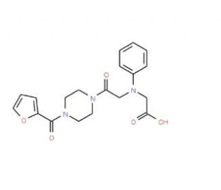 [{2-[4-(2-Furoyl)piperazin-1-yl]-2-oxoethyl}(phenyl)amino]acetic acid - chemical structure image