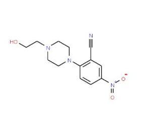 2-[4-(2-Hydroxyethyl)piperazin-1-yl]-5-nitrobenzonitrile - chemical structure image