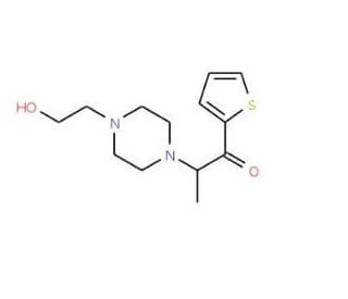 2-[4-(2-Hydroxyethyl)piperazino]-1-(2-thienyl)-1-propanone - chemical structure image