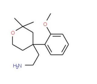 2-[4-(2-Methoxy-phenyl)-2,2-dimethyl-tetrahydro-pyran-4-yl]-ethylamine (CAS 313692-98-7) - chemical structure image