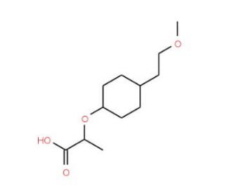 2-[4-(2-methoxyethyl)phenoxy]propanoic acid - chemical structure image