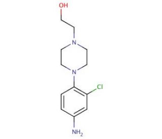 2-[4-(4-Amino-2-chloro-phenyl)-piperazin-1-yl]-ethanol (CAS 878046-65-2) - chemical structure image