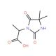 2-(4,4-Dimethyl-2,5-dioxo-imidazolidin-1-yl)-propionic acid (CAS 876709-28-3) - chemical structure image