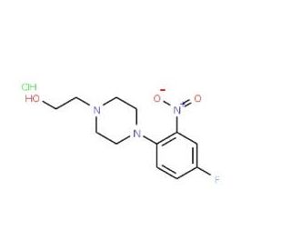 2-[4-(4-Fluoro-2-nitrophenyl)piperazin-1-yl]-ethanol hydrochloride - chemical structure image