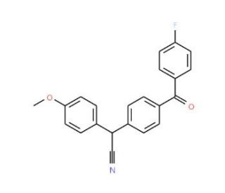 2-[4-(4-Fluorobenzoyl)phenyl]-2-(4-methoxyphenyl)acetonitrile - chemical structure image