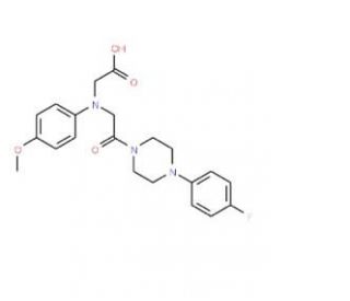 [{2-[4-(4-Fluorophenyl)piperazin-1-yl]-2-oxoethyl}(4-methoxyphenyl)amino]acetic acid - chemical structure image