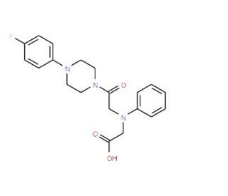 [{2-[4-(4-Fluorophenyl)piperazin-1-yl]-2-oxoethyl}(phenyl)amino]acetic acid - chemical structure image