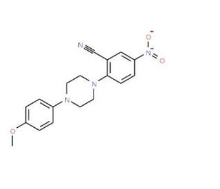 2-[4-(4-Methoxyphenyl)piperazin-1-yl]-5-nitrobenzonitrile - chemical structure image