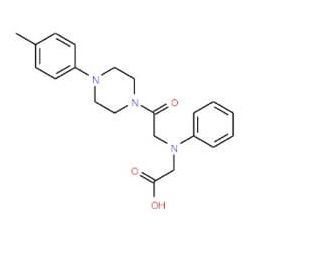 [{2-[4-(4-Methylphenyl)piperazin-1-yl]-2-oxoethyl}(phenyl)amino]acetic acid - chemical structure image