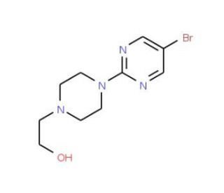 2-[4-(5-Bromopyrimidin-2-yl)piperazin-1-yl]ethanol (CAS 849021-42-7) - chemical structure image