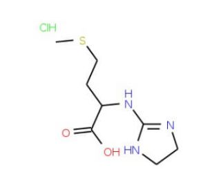 2-(4,5-Dihydro-1H-imidazol-2-ylamino)-4-methylsulfanyl-butyric acid hydrochloride - chemical structure image