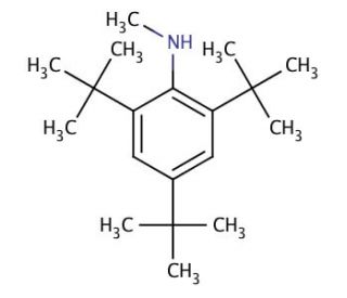 2,4,6-Tri-tert-butyl-N-methylaniline (CAS 4566-64-7) - chemical structure image